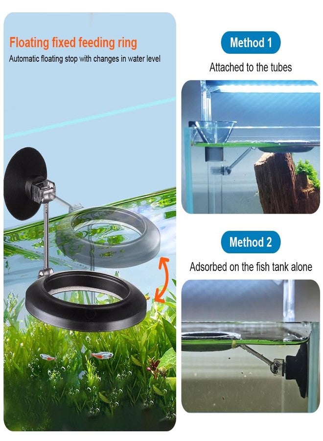 La La Pet Fish Feeding Dish Set with Adjustable Tube Kit, Suction Cups and Cleaning Brush for Aquarium Supplies - Image 4